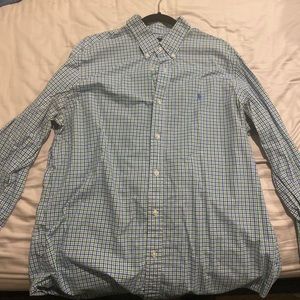 Ralph Lauren XL Tall green/blue button down